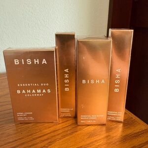 BISHA 4 pc set 1) Primer 2) Powder Blush Set 3) Eye Designer Duo 4) Lip Designer